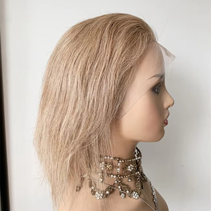 DX203 transparent pleine dentelle tresse perruques mèches de cheveux humains pour tresses africaines peluca tressage sans colle natrual remy perruque droite - Product Image 4