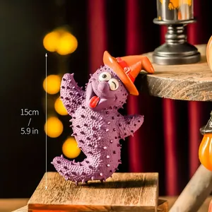 Sıcak satış cadılar bayramı <span class=keywords><strong>Pet</strong></span> oyuncak sürdürülebilir lateks gıcırtılı kabak yarasa şekilli köpek oyuncak Featuring için sahip halat malzeme - Product Image 3