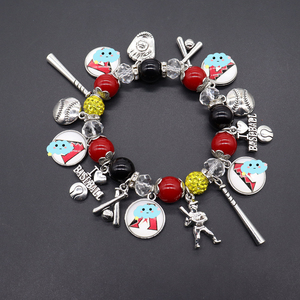 กำไลข้อมือสปอร์ตยืดได้สำหรับทุกเพศ, กำไลข้อมือสวยแนวเบสบอลมาใหม่ - Product Image 6