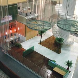 Model miniatur arsitektur realistis <span class=keywords><strong>3D</strong></span>, gedung kantor Eropa Modern dapat disesuaikan - Product Image 6