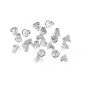 Attaches d'oreilles en silicone 4mm 5mm 5.8mm, forme ronde, pour la fabrication de boucles d'oreilles, composants de bijouterie - Product Image 5