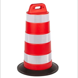 Barreras de tambor de Seguridad de Tráfico de plástico portátiles al por mayor - Product Image 1
