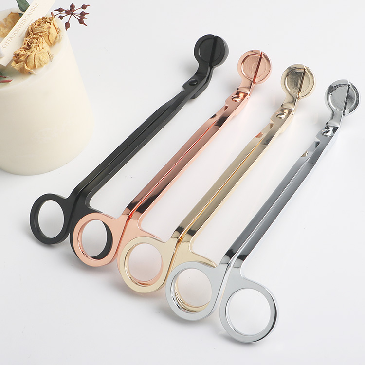 Engraved Stainless Steel Wholesale Bulk Custom Candle Scissor Black Candle Tool Wick Trimmer