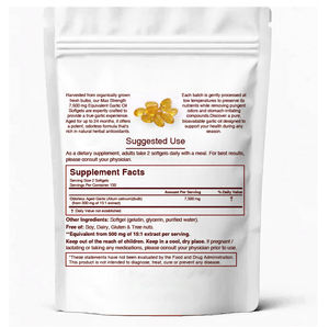 Cápsulas de Aceite de Ajo Envejecido con Logotipo Privado Personalizado, 300 Cápsulas de Extracto de Ajo Envejecido sin Olor, Suplementos para la Salud y Energía - Product Image 2