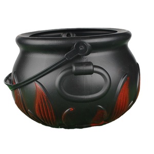 FANKASI Halloween Candy <b>Bucket</b> Round <b>Plastic</b> Outdoor Decor Prop - Product Image 4