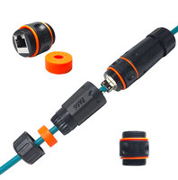 IP67/IP68 étanche RJ45 coupleur câble connecteur LAN Cat6/Cat6a câble ligne montage adaptateur mâle à femelle