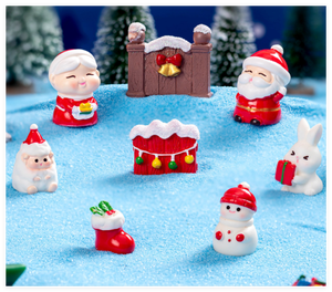 Fai da te paesaggio stile natalizio kit <span class=keywords><strong>di</strong></span> ornamenti in miniatura Set figurina in resina scatola regalo <span class=keywords><strong>di</strong></span> natale alberi pupazzo <span class=keywords><strong>di</strong></span> neve casa villaggio cervo babbo natale - Product Image 1