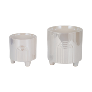 Vasi cilindrici moderni con piedistallo per uso interno ed esterno - Product Image 3