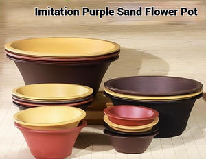 <span class=keywords><strong>2025</strong></span> 클래식 퍼플 클레이 라운드 분재 화분 유약 화분 핫 세일 정원 장식 도매 클래식 분재 화분 - Product Image 3