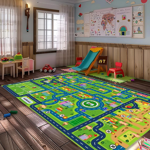 para habitación de adolescentes, Alfombra de Interior de dibujos animados suave de lana sintética para dormitorio de niños - Product Image 4