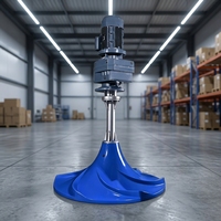 Agitateur hyperboloïde vertical à sec, équipement de mélange uniforme haute efficacité pour réservoir de nitrification et de denitrification des eaux usées, garantie 1 an
