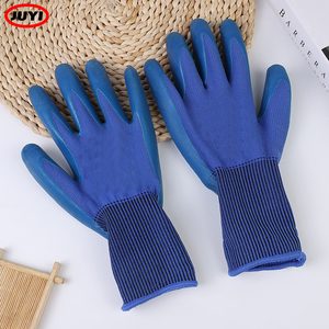 Servicio personalizado Dedos completos Guantes de mano resistentes al desgaste de goma sumergida azul Guantes DE TRABAJO protectores antideslizantes a prueba de aceite - Product Image 5