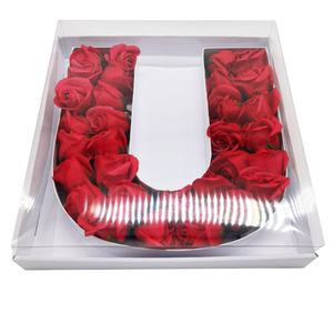 Caja de Regalo de Cartón con Forma de Letra del Alfabeto, con Tapa, para Flores, Color Blanco - Product Image 6