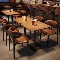 Ensemble table et chaises de café rétro, table et chaises de bistrot américain, table et chaises de restaurant, table et chaises de salle à manger commerciale