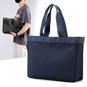 Sac pour ordinateur portable en nylon durable et hydrofuge 15,6 pouces, sacoche d'affaires légère et extensible, sac à bandoulière pour homme, sac pour ordinateur portable décontracté - Product Image 5
