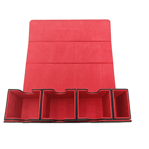 Tapis de jeu pliable en cuir PU, support de rangement personnalisé pour cartes premium, boîte de rangement pour cartes à collectionner avec fermeture magnétique - Product Image 4