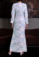 Baju Kurung malaisien pour femmes musulmanes, imprimé floral, robe formelle à fleurs 3D, ODM OEM en gros