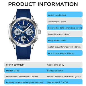 Sanda 9105 Multifunctional Waterproof Sports Watch with Timer & Alarm <b>Clock</b>, <b>Digital</b> Student Wristwatch - Product Image 1