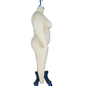 Cubierto de lino para ropa, sastrería, fibra de vidrio, maniquí de talla grande, forma de vestido profesional de cuerpo completo para mujer