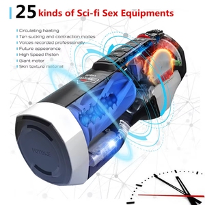 Copa de Masturbación Masculina <span class=keywords><strong>Leten</strong></span>, <span class=keywords><strong>Masturbador</strong></span> para Hombres con Rotación Automática, Telescópico, Calefacción y Vibrador con Voz de Vagina - Product Image 4
