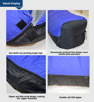 Sac de couchage de camping et de randonnée imperméable en duvet de canard ultraléger pour la survie