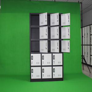 <span class=keywords><strong>Armoire</strong></span> de rangement moderne en acier à 15 portes pour salle de sport à domicile, école, chambre à coucher, entrepôts - Product Image 6