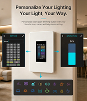 Interruptor de Luz Inteligente Lanbon L9 Estándar Estadounidense, 1 Grupo, 2 Vías, 3 Vías, Pantalla Táctil LCD, Compatible con Alexa y Google Home Assistant