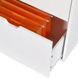 Mới thiết kế bằng gỗ 3 ngăn kéo 3 Kệ L hình bàn máy tính bàn với ổ cắm điện đèn LED - Product Image 3