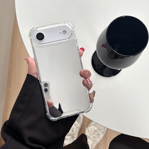 Coque antichoc transparente avec surface miroir pour iPhone 17 (grande ouverture), 16, 15, 14, 13 Pro et 12 Pro, avec protection airbag - Product Image 3