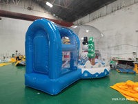 Maison à bulles gonflable transparente Kaluen avec tunnel, tente à bulles en PVC transparente pour fête en plein air, mariage, événement, location de photomaton
