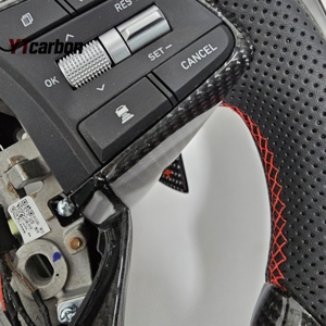 YTcarbon pour Genesis G70 G80, accessoires de voiture de style sport racing, <span class=keywords><strong>volant</strong></span> personnalisé en fibre de <span class=keywords><strong>carbone</strong></span>, levier de vitesses - Product Image 6