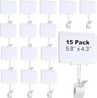 Clip porte-étiquette rotatif en plastique transparent coloré haute performance pour présentoir de supermarché