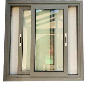 Alufront Fenêtre et Porte Coulissantes Pliantes en Alliage d'Aluminium Style Moderne, Résistantes aux Ouragans, avec Barres, Fenêtres à Battants à Simple <span class=keywords><strong>Vitrage</strong></span> - Product Image 5