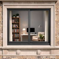 Ventana de Aluminio de Alto Rendimiento con Rotura de Puente Térmico, Eficiente Energéticamente, Impermeable, con Control Solar y Vidrio Low-E para Villas de Lujo