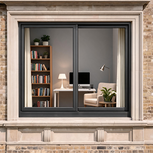 High Performance Thermal Break Aluminum Window Energy Efficient Waterproof Solar Control Low-E Glass for Luxury Villa - Product Image 1