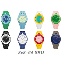 Caja de Reloj de Cerámica para Hombre con Diseño de Colores Personalizados de Fábrica, Correa de Caucho FKM Royal Pop, Ligera, Disponible en Varios Colores