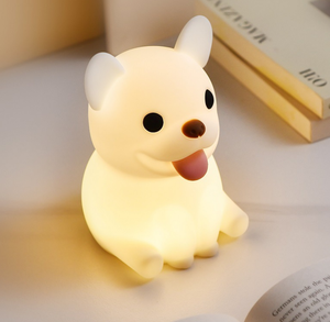 Cute Puppy Animal Silicone French Bulldog Pat Night Light Dimming Bedroom <b>Bedside</b> Atmosphere Dog Sleep <b>Lamp</b> for kids - Product Image 5