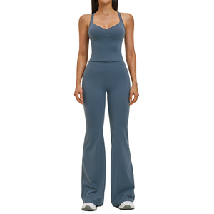 Set da Yoga e Pilates in Stile Europeo-Americano, Spazzolato, Traspirante, Antiurto, <span class=keywords><strong>per</strong></span> Corsa e <span class=keywords><strong>Fitness</strong></span>, 2 Pezzi - Product Image 4