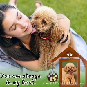 New wooden rotating pet <b>photo</b> <b>frame</b>, desktop display style, <b>double</b>-sided 3D <b>photo</b> <b>frame</b> - Product Image 4