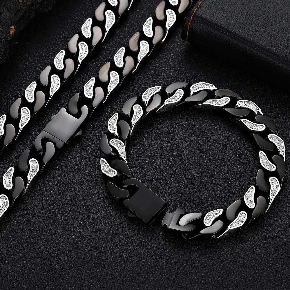 Bloc de couleur acier couleur diamant largeur 12mm