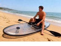 Planche à pagaie de stand-up paddle, Planche de surf Fish Bone, Planche à pagaie SUP, Planche à pagaie transparente en PC, Extérieur