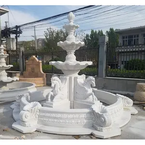 Giardino-estatua cuadrada de piedra, escalón de estilo occidental, patio antiguo simple, fontaine de china, fuente de agua de mármol Popular de Europa, venta