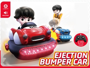 รถบั๊มพ์ควบคุมระยะไกล2.4G รถมินิ RC พร้อมเอฟเฟกต์แสงและเสียง360 ° หมุนกอริลลาชนรถของเล่น - Product Image 3