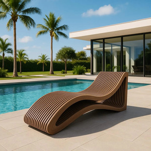 Silla de Descanso de Madera para Exteriores, Silla de Jardín, Silla de Descanso Nórdica para <span class=keywords><strong>Piscina</strong></span>, Playa, Resort, Villa - Product Image 1