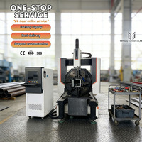 Découpeuse de tubes professionnelle 5 axes CNC à laser fibre refroidie par eau, prix usine Weihong pour tubes carrés en métal, profilés en acier et aciers angulaires