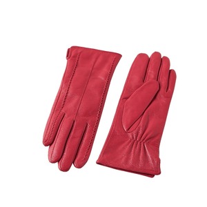 TOPS0130O1 Gants en cuir rouge <span class=keywords><strong>vin</strong></span> de haute qualité, durables, chauds et douillets pour l'hiver, gants en cuir pour la maison - Product Image 1