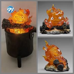 Calcifer Flame Spirit Night Light Howls <span class=keywords><strong>Castillo</strong></span> en movimiento Decoración Respiración LED Figura Modelo en caja - Product Image 3