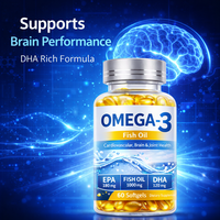 Cápsulas de Aceite de Pescado Omega-3 Premium, Apoyo para Corazón, Cerebro y Articulaciones, Suministro a Granel de Fábrica con Certificación GMP