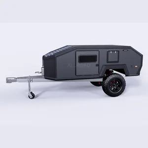 Camper pequeño y moderno para motocicleta, remolque, caravana