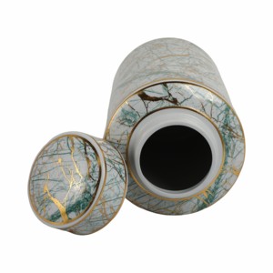 Ceramic Jar with Lid Decorative Storage Vase for Living Room Bedroom Bathroom Shelf Styling - Product Image 6